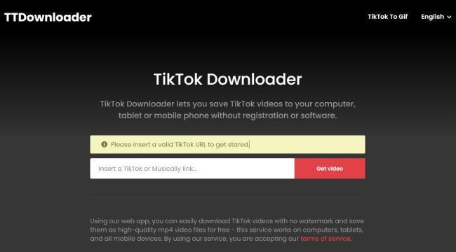 Tải video TikTok không logo bằng TikTok Downloader