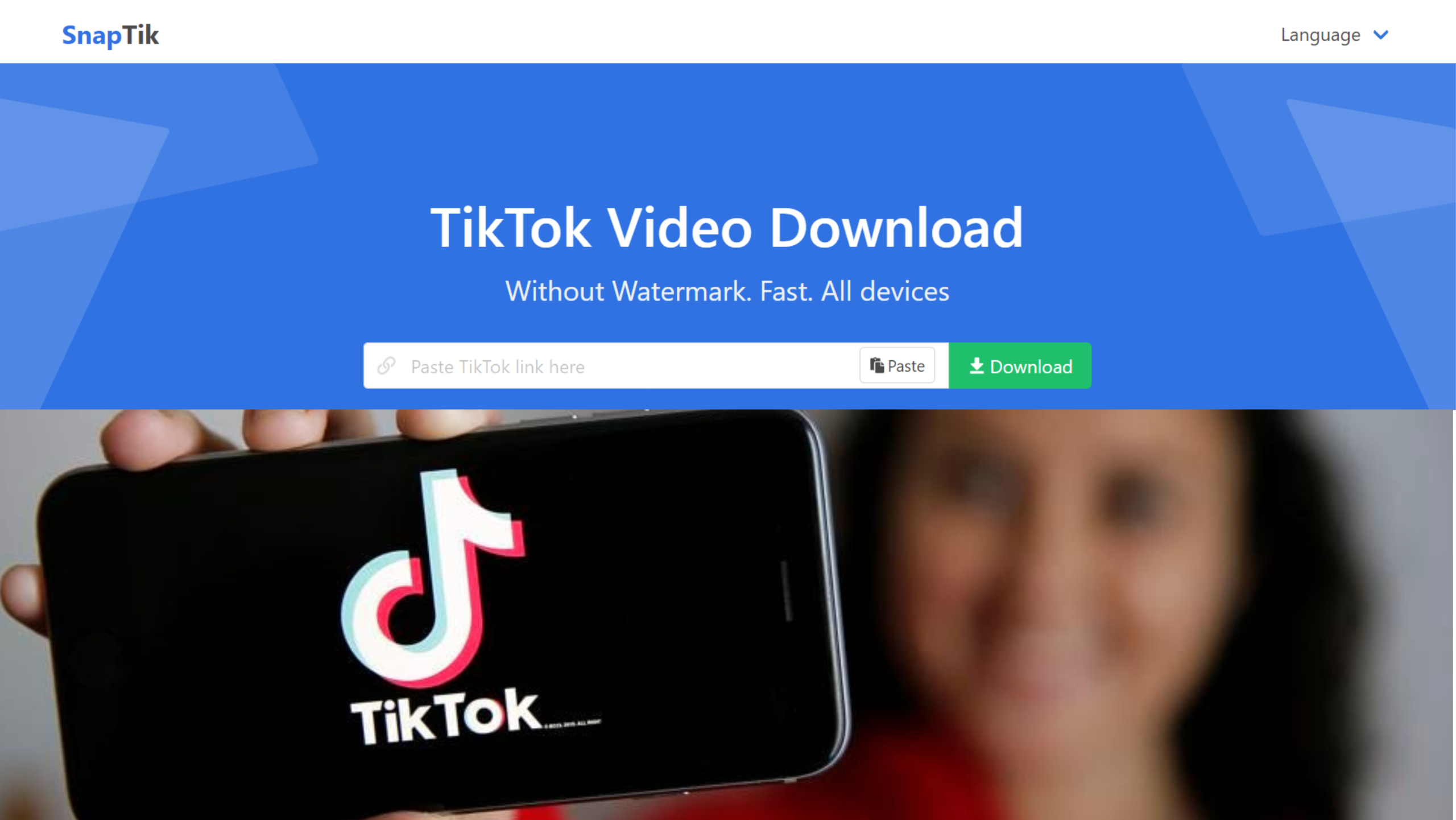Tải video TikTok bằng SnapTik trên nhiều thiết bị